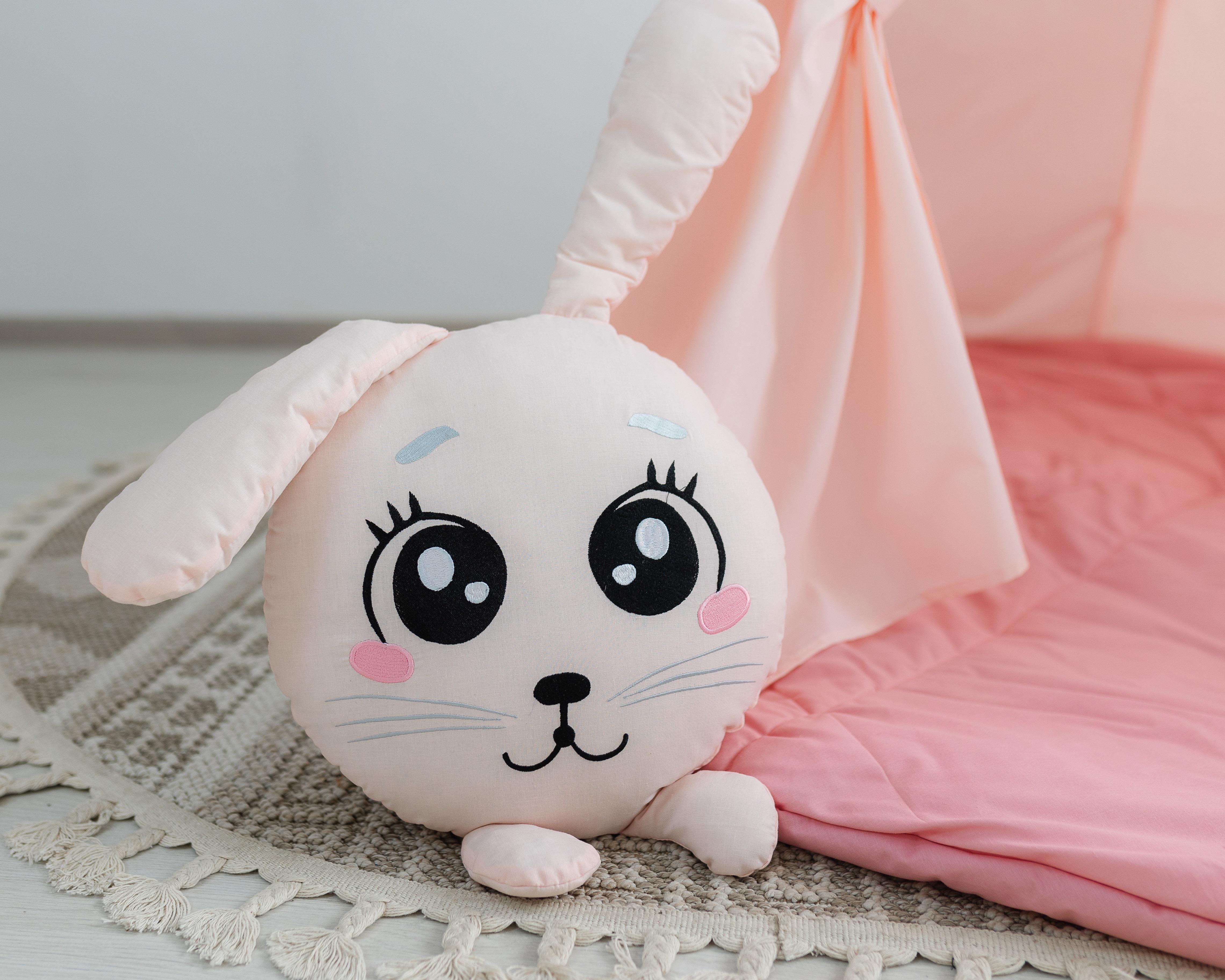 Вігвам для дітей Пухнасті друзі з об'ємним ковриком Пудровий (0002099) - фото 4 Вігвам для дітей Пухнасті друзі з об'ємним ковриком Пудровий (0002099) - фото 4