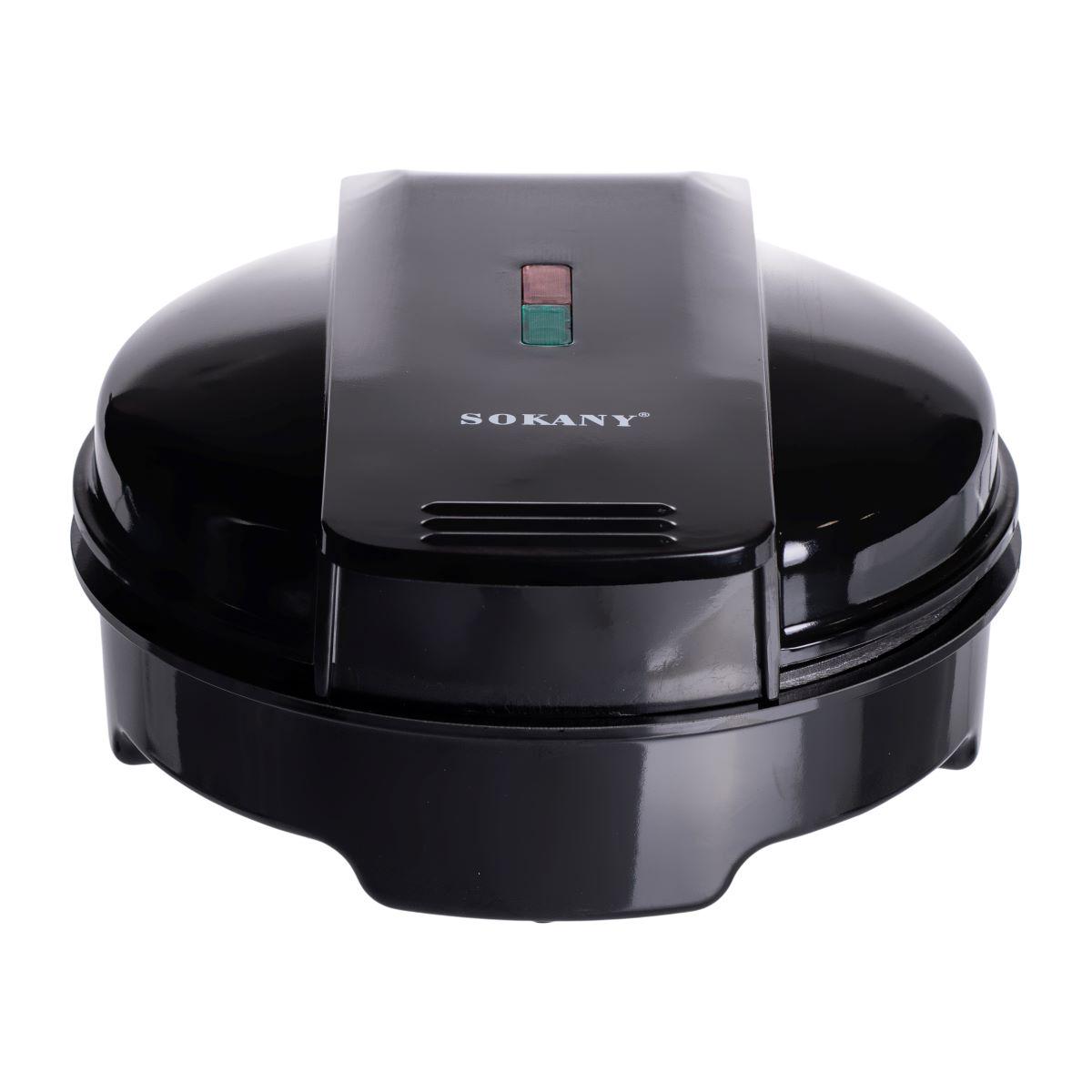 Вафельница для бельгийских вафель Sokany SK-519 с антипригарным покрытием и LED-индикатором круглая 1000 Вт (7392) - фото 6 Вафельница для бельгийских вафель Sokany SK-519 с антипригарным покрытием и LED-индикатором круглая 1000 Вт (7392) - фото 6