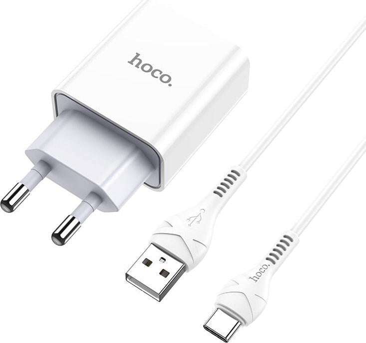 Зарядка швидка Hoco C81A 1USB/2,1A кабель Type-C (36684)
