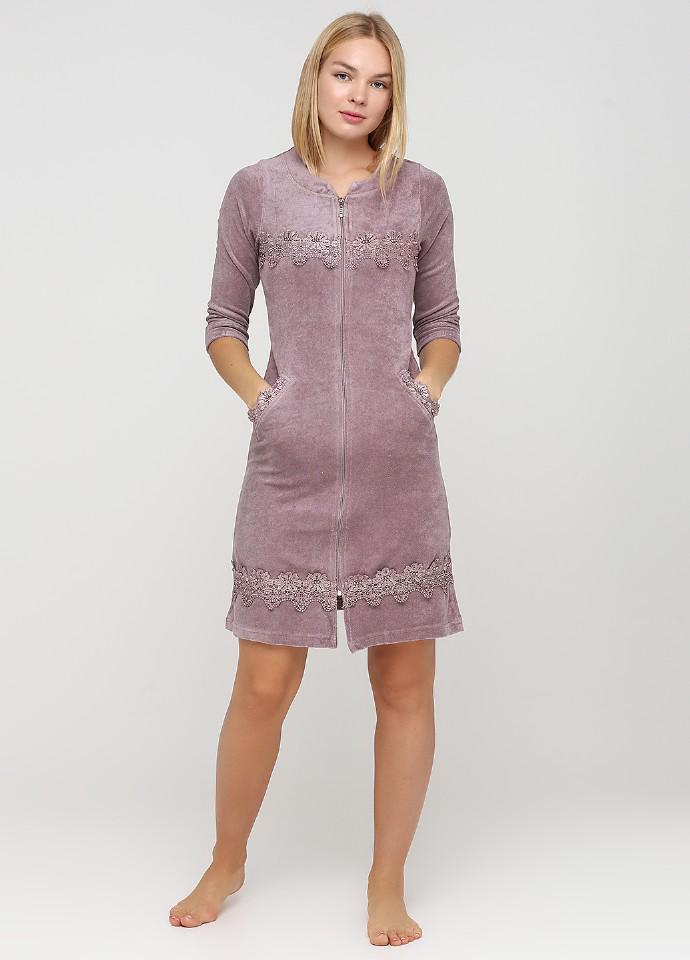 Халат Wild Love L темно-Пудровый (971)