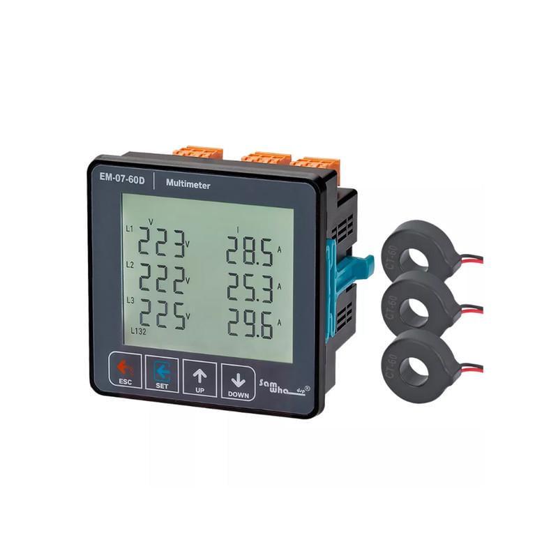 Мультиметр Samwha RS485 напряжения/тока/частоты/полной мощности 63А (EM-07-60D)