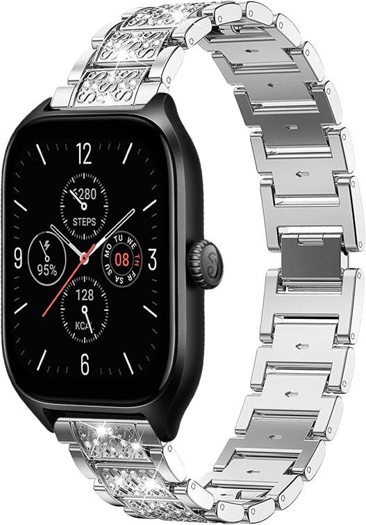 Браслет металлический Glam для Amazfit GTS 4/Mini Silver (32818-59)