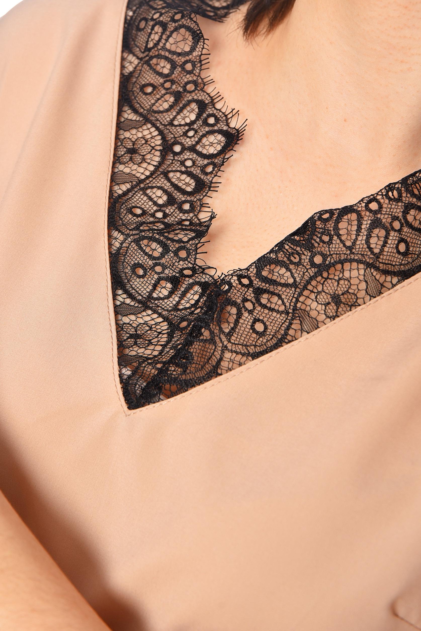 Блуза женская р. 42-44 Бежевый (197323) - фото 4 Блуза женская р. 42-44 Бежевый (197323) - фото 4