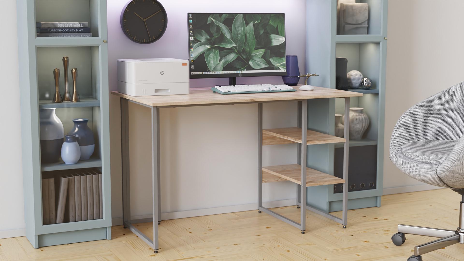 Стол компьютерный Ferrum-decor Кевин ДСП 16 мм 75x120x60 см Серый/Дуб Сан-Марино (FRD-101722) Стол компьютерный Ferrum-decor Кевин ДСП 16 мм 75x120x60 см Серый/Дуб Сан-Марино (FRD-101722)