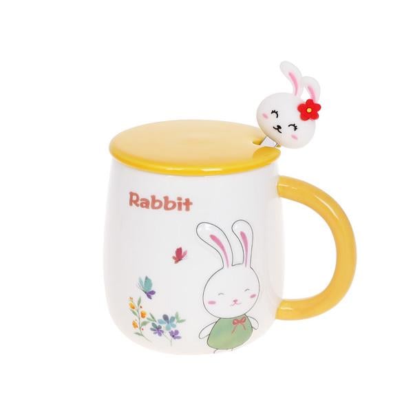 Чашка-заварник порцелянова BonaDi Rabbit 430 мл Жовтий (927-223)