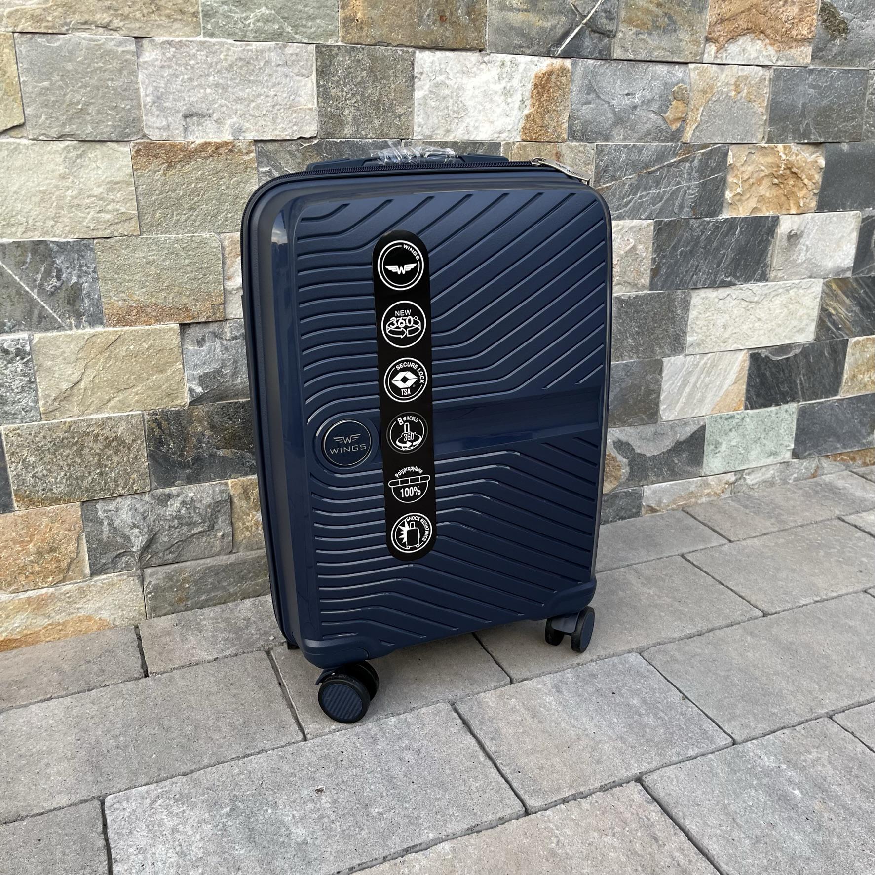 Валіза дорожня мала з поліпропілену Wings DQ181-04 S Синій - фото 3 Валіза дорожня мала з поліпропілену Wings DQ181-04 S Синій - фото 3