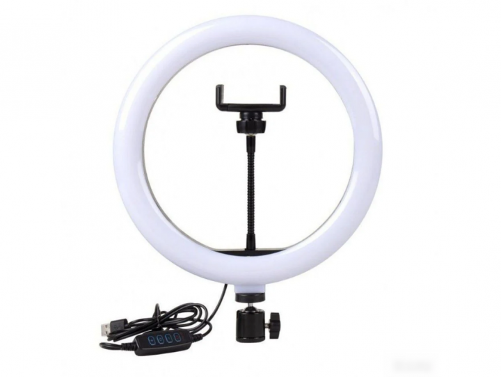 Кільцева LED лампа XPRO Live Light A300 30см з тримачем для телефону