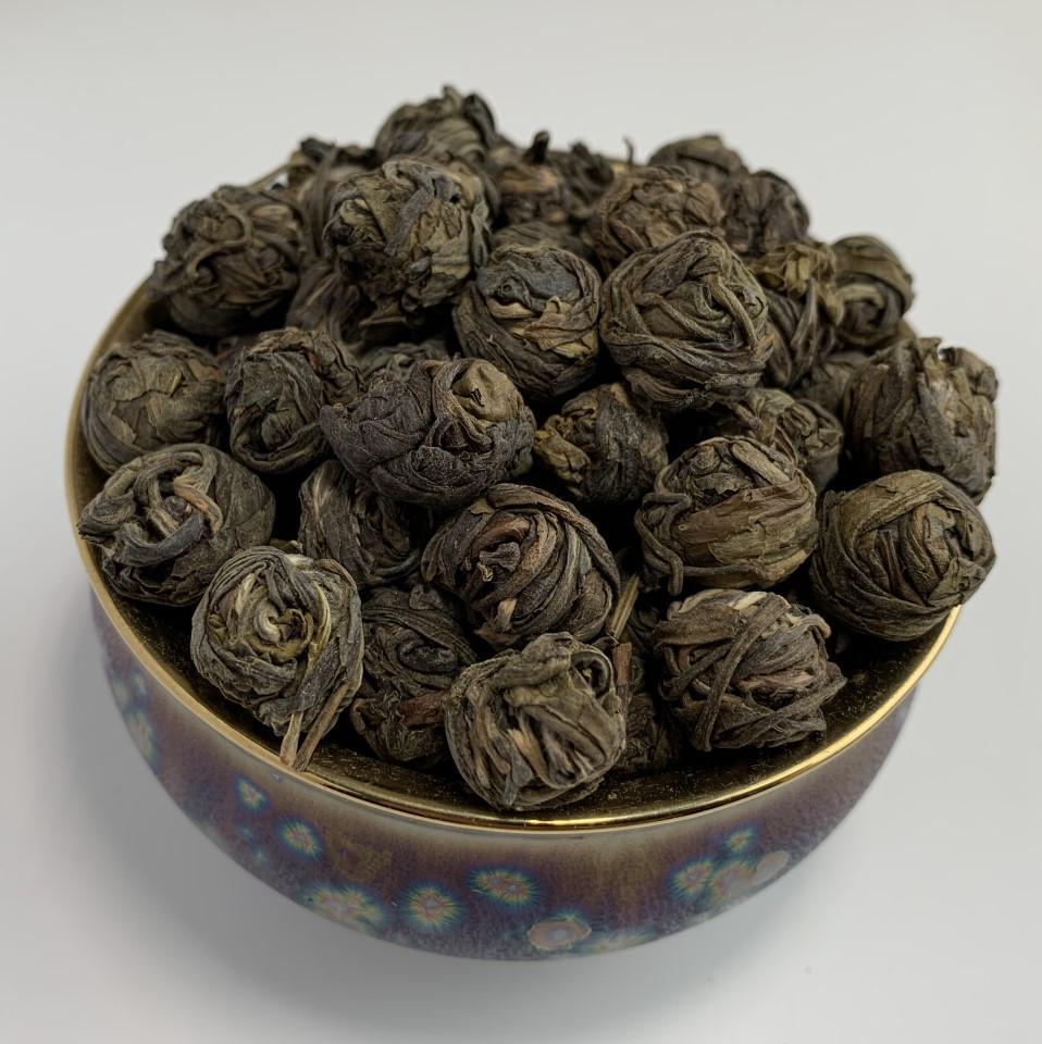 Чай Китайский зеленый Люй Лун Чжу Жемчужина Дракона большая 100 г