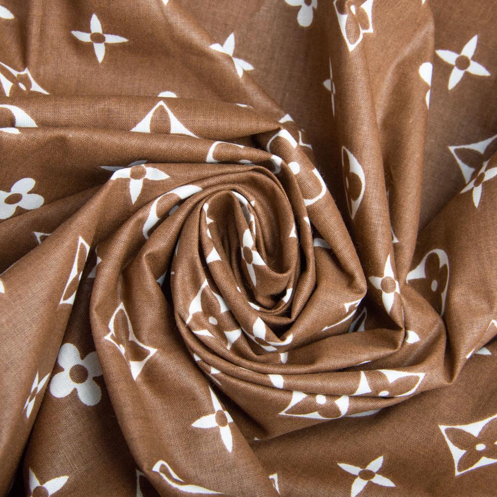 Ткань бязь ранфорс для постельного белья LV 2,4 м Шоколадный (24975)