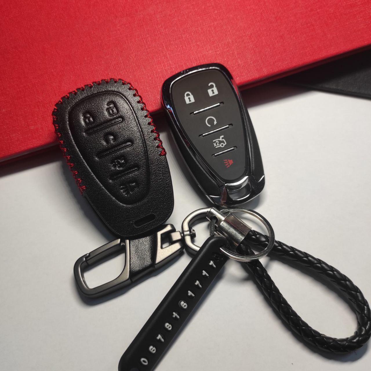Чехол кожаный для Chevrolet Cruze Malibu Camaro Sonic 5 кнопок для Chevrolet Cruze Malibu Camaro 5 кнопок