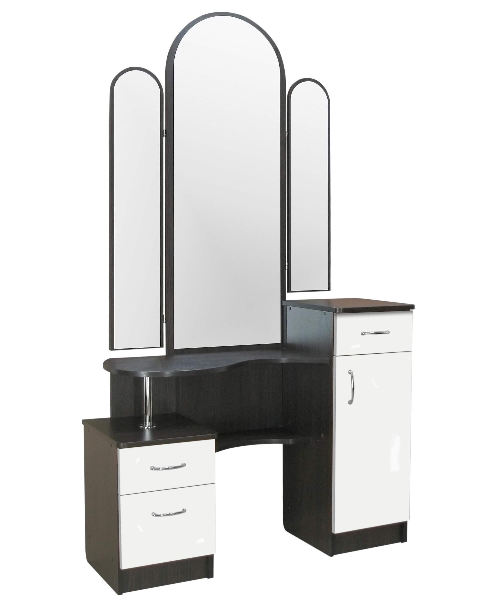 Туалетный стол Трюмо МАКСИ-МЕбель Николь плюс с крашеными МДФ фасадами Венге магия/Белый (5103169)