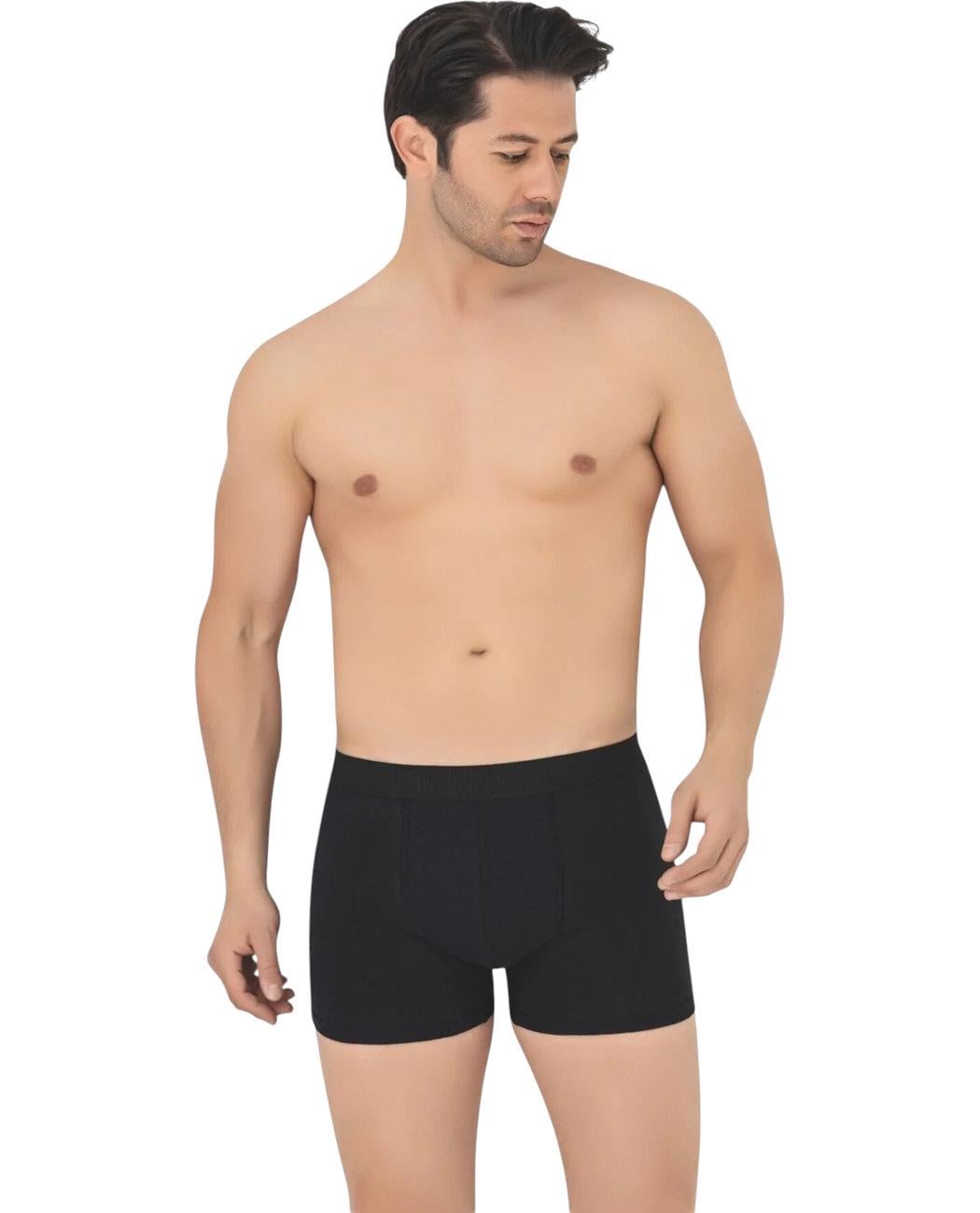 Трусы-боксеры мужские Donset DSPLAIN1BLACK однотонные S Черный (29384757757534)