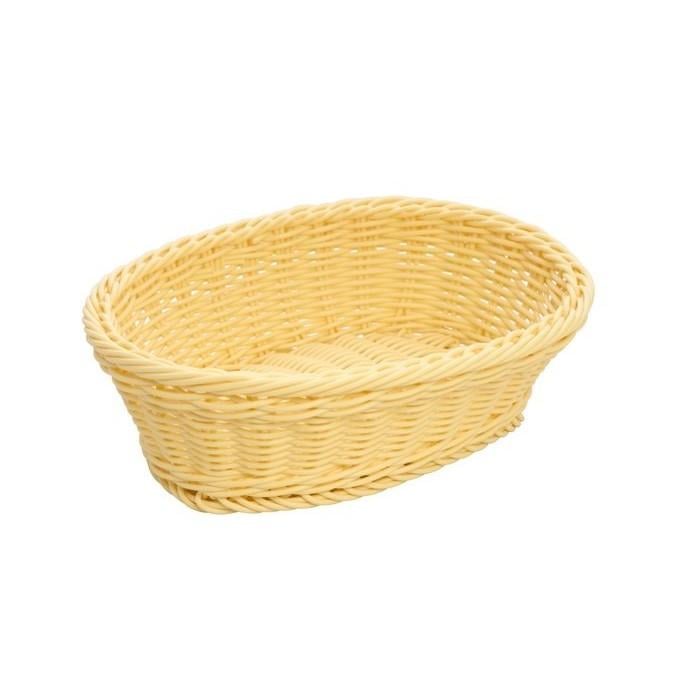 Корзина для хлеба овальная плетеная светлая 25x20 см (9784-E)