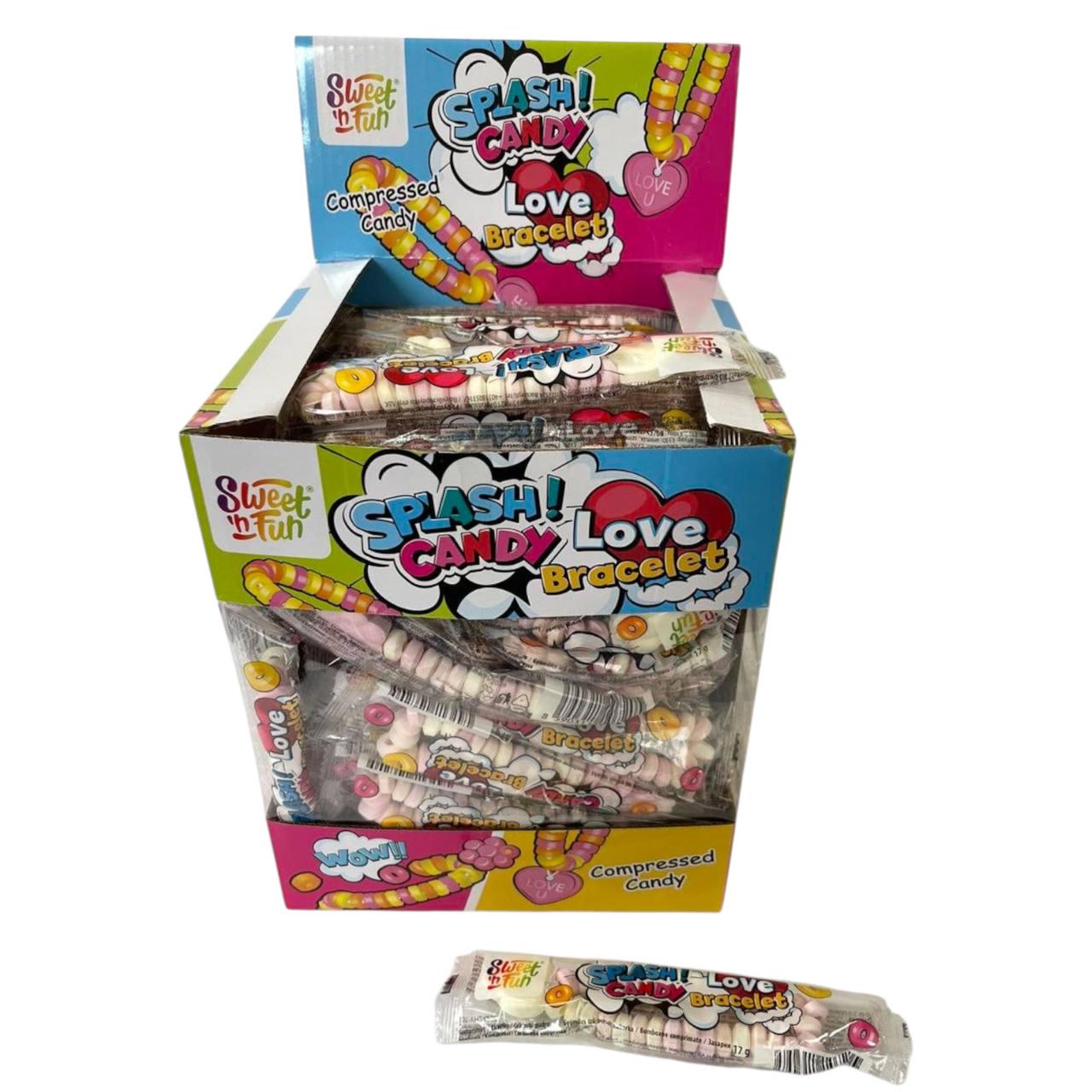 Цукерки Солодкі прикраси Sweet’n Fun Love Bracelet Браслет із серцем 100 шт. (00000006493)