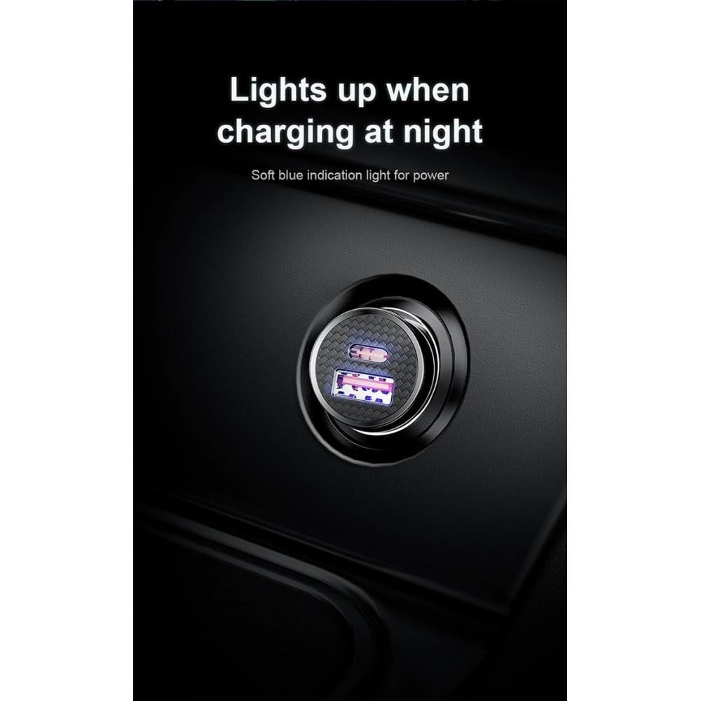 Автомобильное зарядное BASEUS 30 W PD 3.0 QC 3.0 USB/USB-C Black (25397415) - фото 8 Автомобильное зарядное BASEUS 30 W PD 3.0 QC 3.0 USB/USB-C Black (25397415) - фото 8