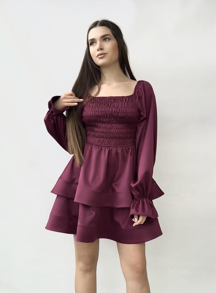 Сукня для дівчинки Ошатна 158 см Бордовий (127360)