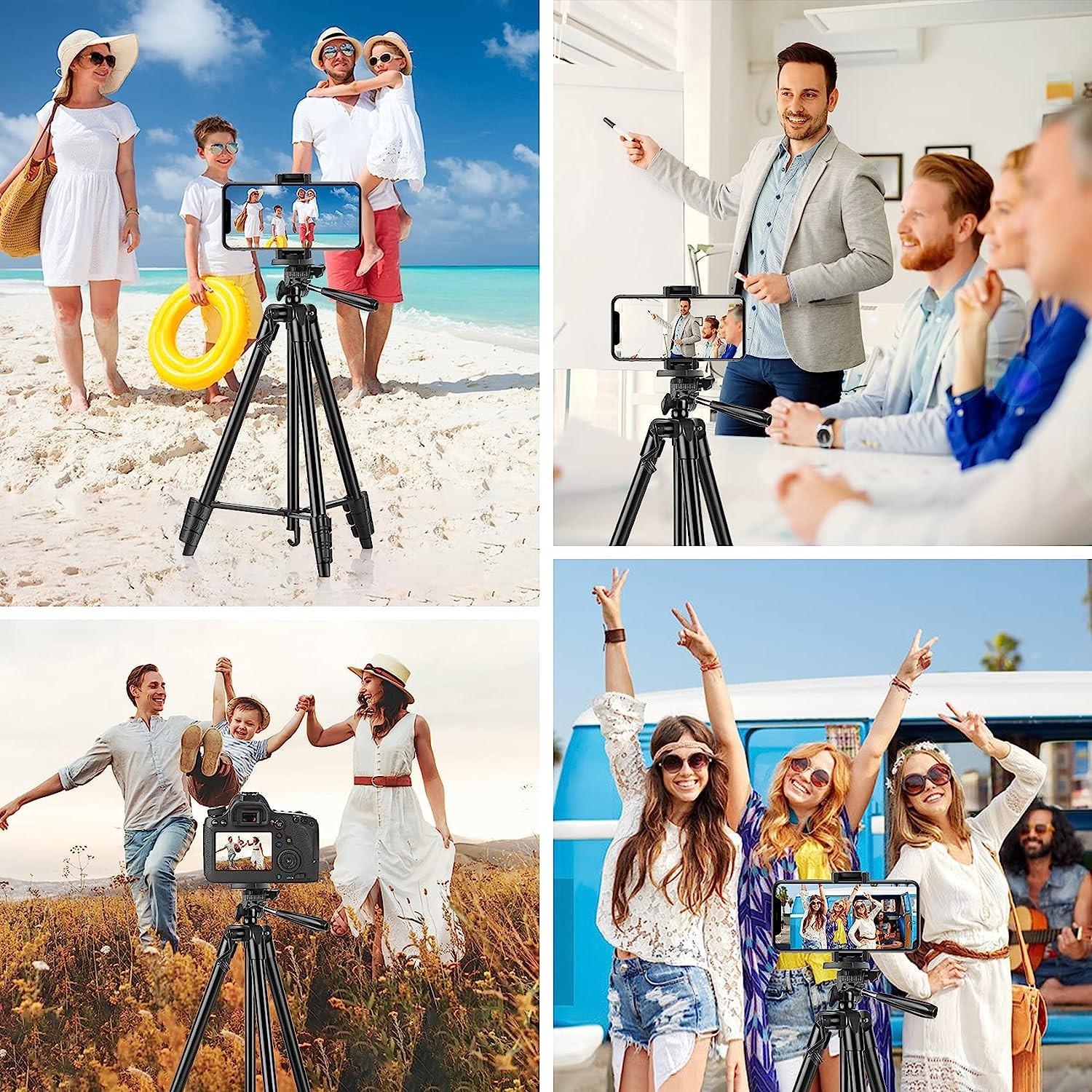 Штатив для камеры и телефона Tripod Stand Multifunctional 1,4 м в чехле (3366) - фото 8
