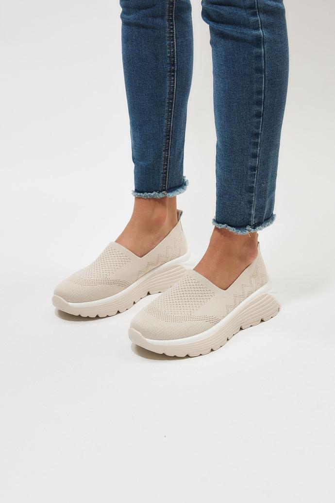 Слипоны женские ALLSY р. 36 Бежевый (195540) - фото 3