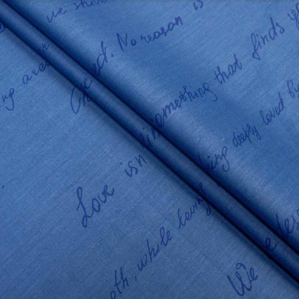 Ткань хлопок сатин S-156В Темно-синий (19199)