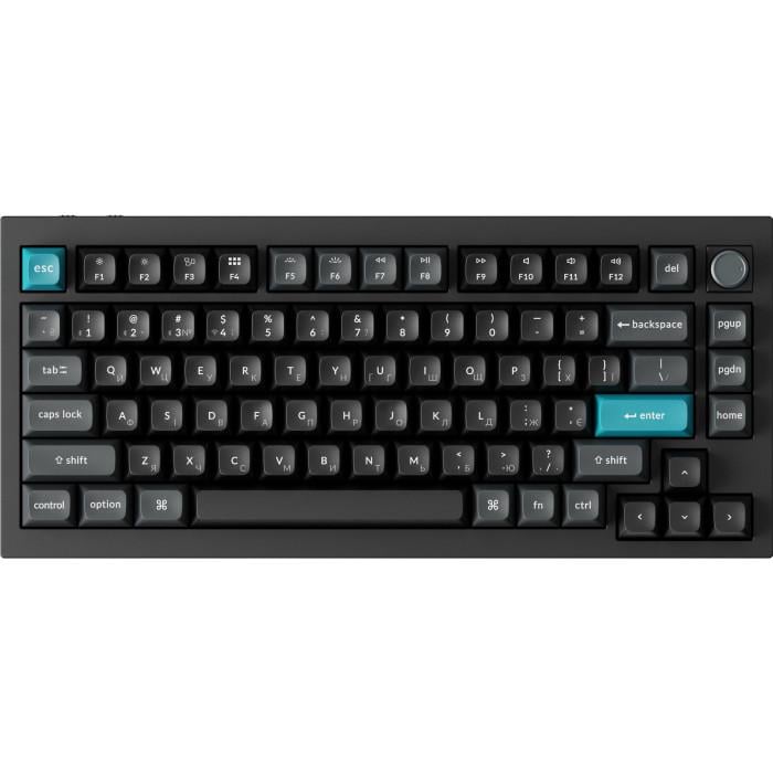 Клавиатура беспроводная Keychron Q1 Ultra магнитная 81 клавиша Keychron Silk POM Red RGB Black (Q1U-M1-UA)