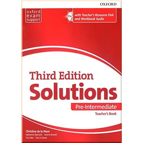 Книга для учителя Solutions Third Edition Pre-Intermediate Teacher's Book with Teacher's Resource Disc and Workbook Audio