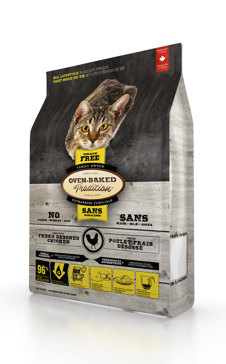 Корм сухой Oven-Baked Tradition беззерновой для кошек из свежего мяса курицы 1,13 кг