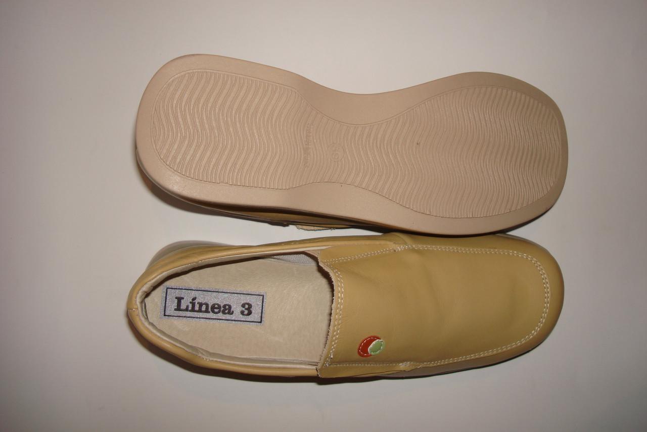 Мокасини жіночі шкіряні Linea р. 37 23,5 см Жовтий (2333743965) - фото 4