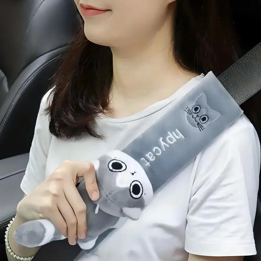 Игрушка-накладка на ремень безопасности Котенок 3D плюшевый Серый (26881360) - фото 6 Игрушка-накладка на ремень безопасности Котенок 3D плюшевый Серый (26881360) - фото 6