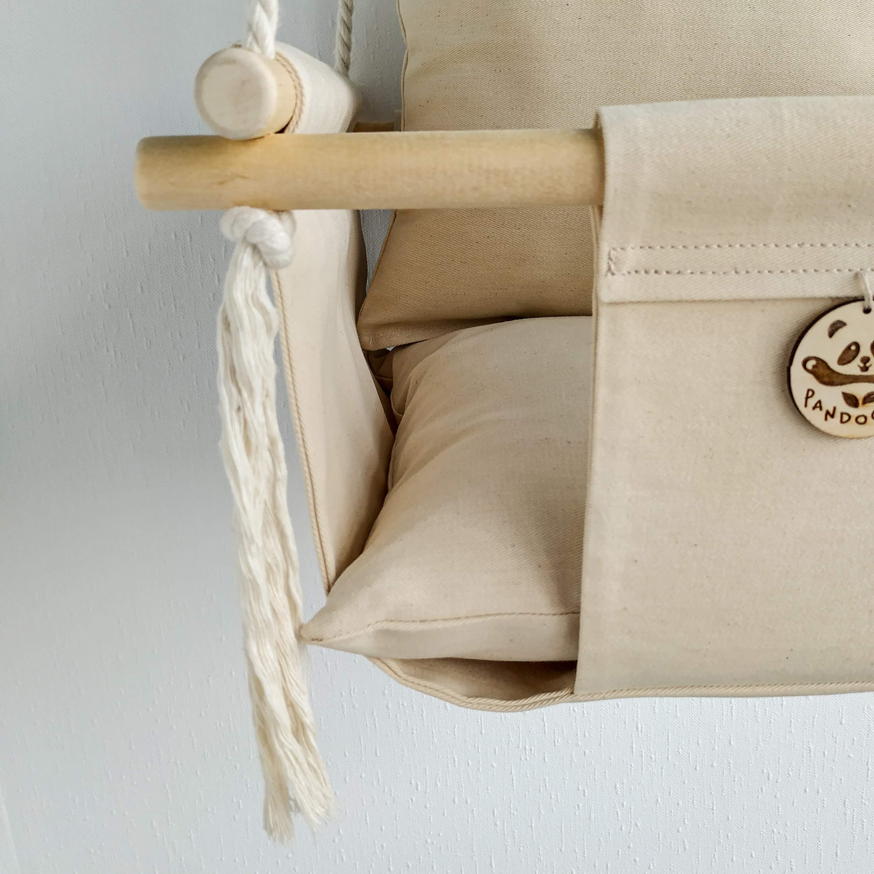 Тканинна дитяча гойдалка 40х40 см Бежевий (14850386-De) - фото 2 Тканинна дитяча гойдалка 40х40 см Бежевий (14850386-De) - фото 2