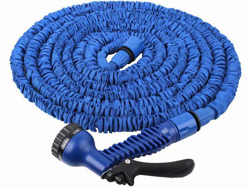 Шланг садовий що розтягується для поливу Magic Hose з розпилювачем 75 м Синій - фото 4 Шланг садовий що розтягується для поливу Magic Hose з розпилювачем 75 м Синій - фото 4