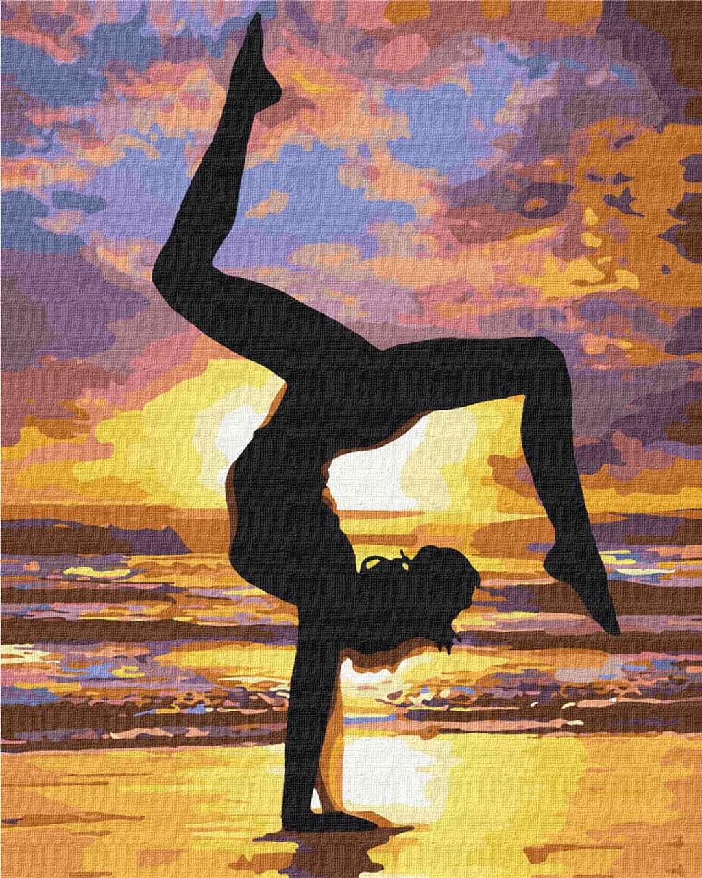 Картина по номерам Ideyka Йога на закате солнца 40х50 см (2824289864)