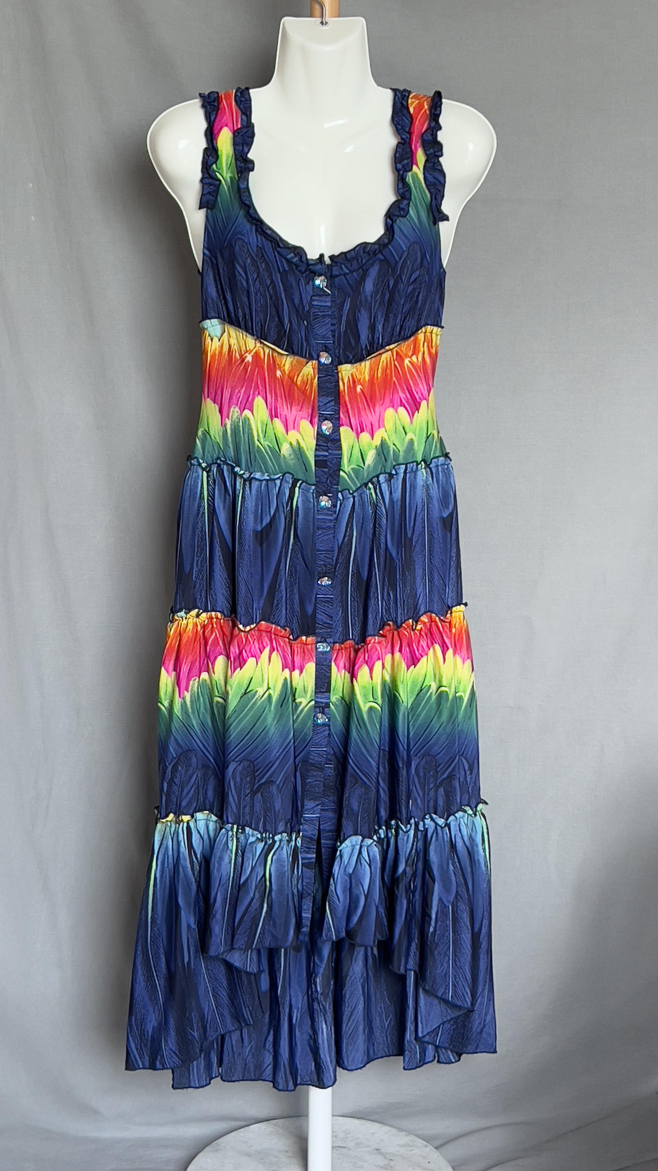 Сарафан на бретельках S Різнокольоровий (9606344)