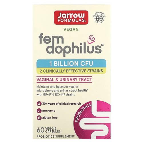 Пробиотики и пребиотики Jarrow Formulas Vegan Fem Dophilus 1 Billion CFU 60 растительных капс. (JRW-03042)
