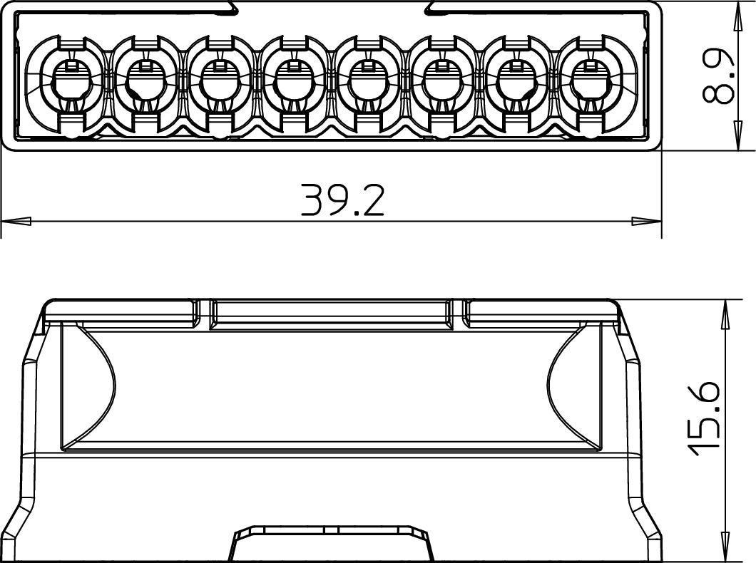 Клемма OBO Bettermann 0,5-2,5 мм2 24А 1-7 соеденительная одинарная 39,2х15,6х8,9 мм (2054523) - фото 2