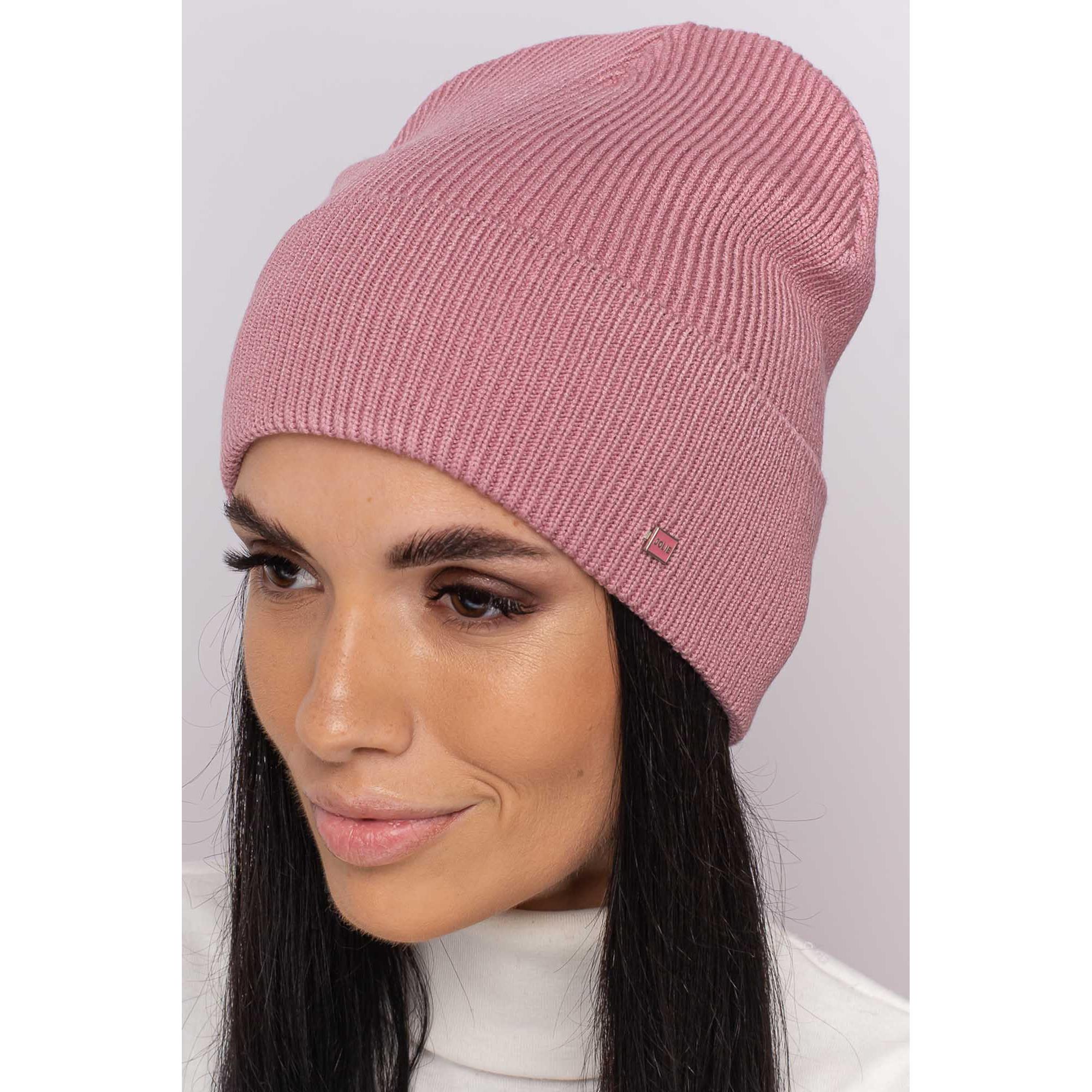 Шапка женская шерстяная Leks Дирол one size Розовый рассвет