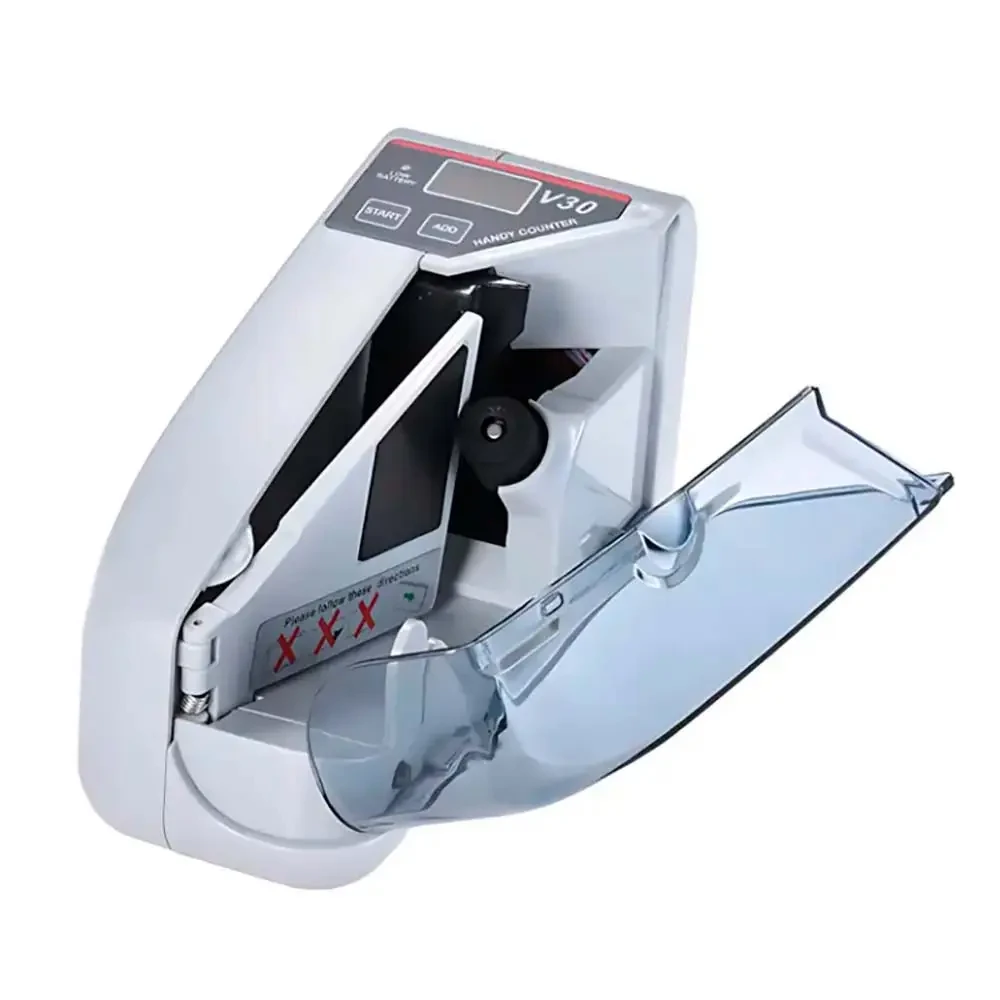 Счетчик банкнот портативный V30 на батарейках минисчетчик (4317)