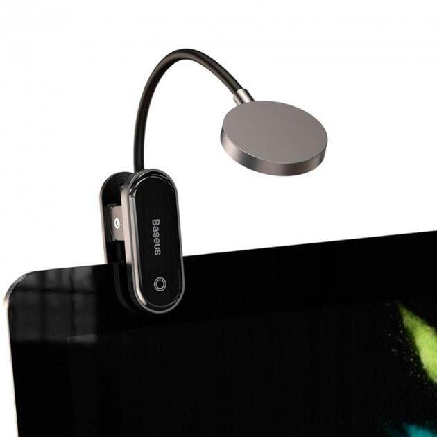 Лампа настольная с клипсой Baseus Comfort Reading Mini Clip Lamp DGRAD-0G Dark Gray - фото 2