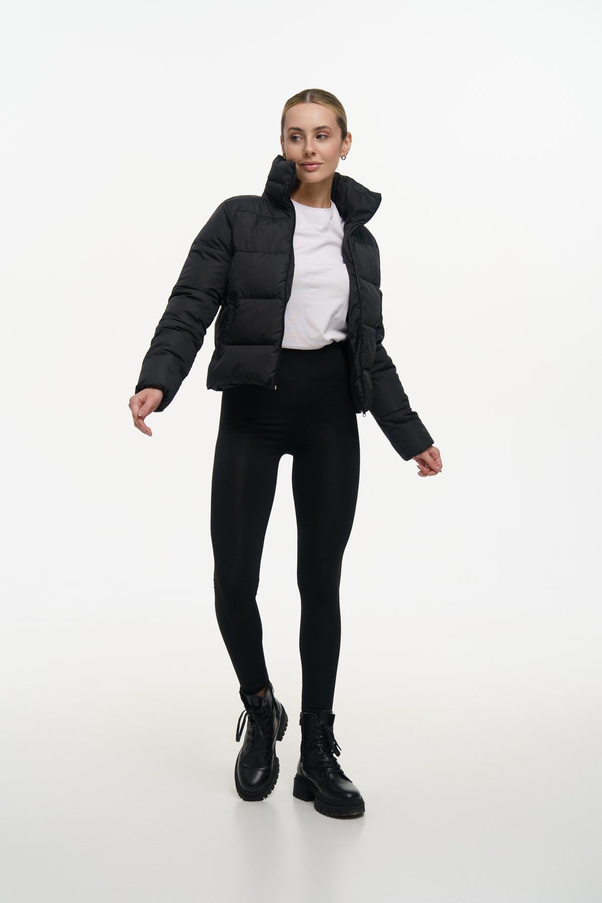 Куртка жіноча коротка Intruder Lolita весняно-осіння M-L Чорний матовий (1614676979/1/2) - фото 5 Куртка жіноча коротка Intruder Lolita весняно-осіння M-L Чорний матовий (1614676979/1/2) - фото 5