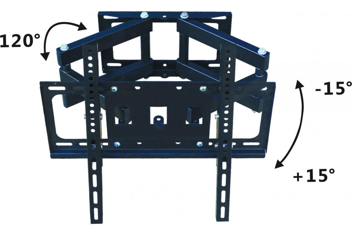 Кронштейн поворотное крепление для телевизора M55 26"/65" на стену с поворотом на 120º - фото 2