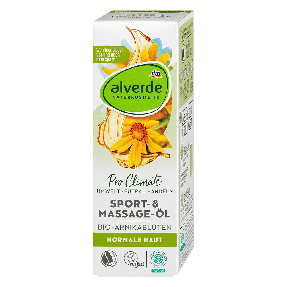 Масло для тела Alverde Naturkosmetik Pro Climate Sport & Massage с цветами арники 100 мл
