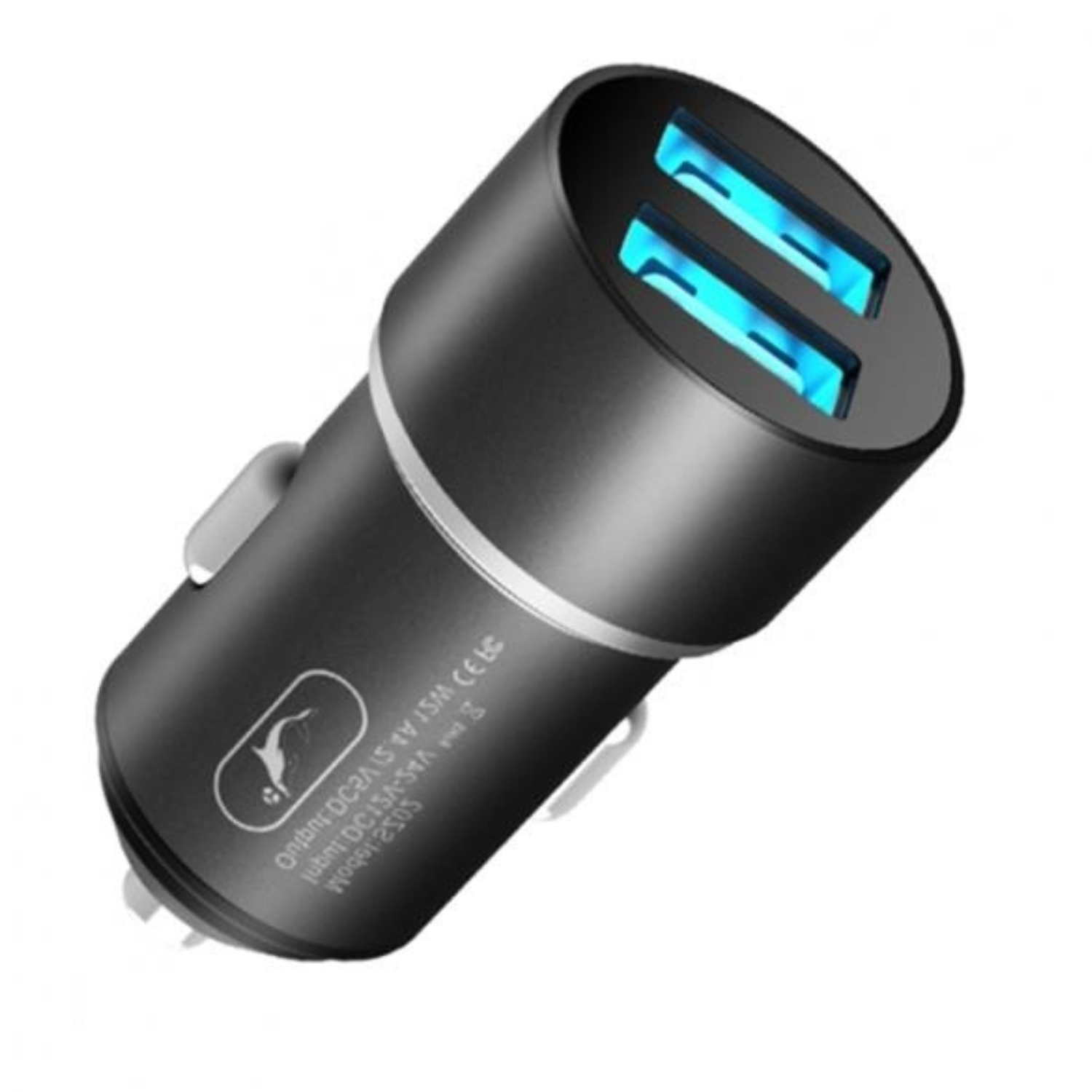 Зарядное устройство для авто SkyDolphin SZ02 Aluminium 12 Вт 2xUSB Black (AZP-000074)