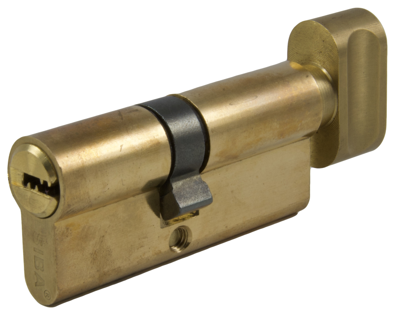 Цилиндр дверной Siba перфорированный ключ-тумблер 90 мм 45х45Т Матовая латунь (40.10.40/BT) - фото 2
