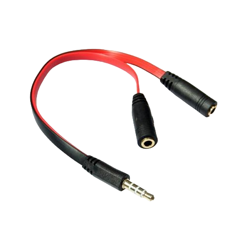 Переходник Kingda B00051 Jack 3,5мм M 4pin 2 Jack 3,5мм F Audio MIC Red (573394)