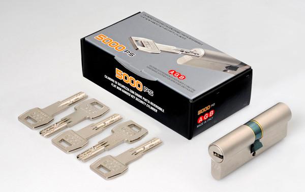 Цилиндр AGB SCUDO 5000 PS 80 мм 40/40 ключ/ключ Никель матовый (СА0016.35.35) - фото 2