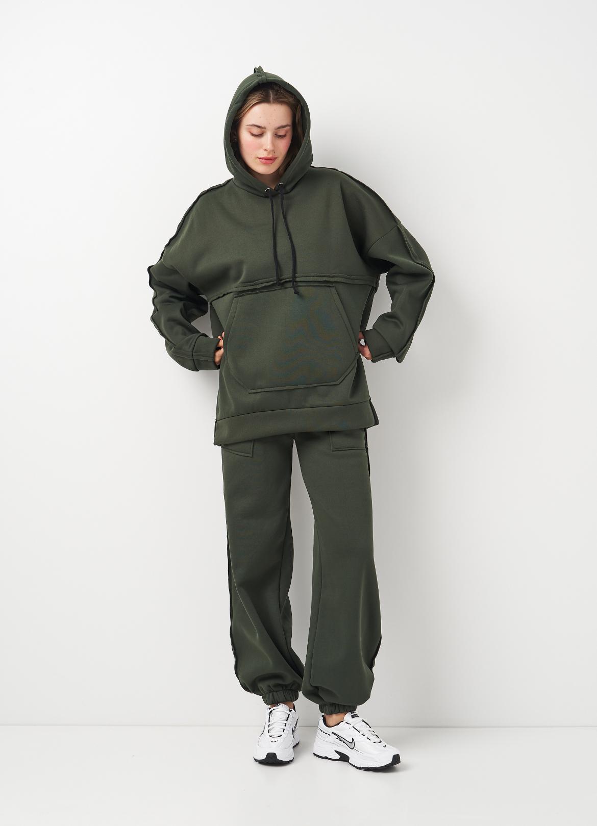 Спортивный костюм утепленный Вилена женский р. 58 Хаки (2288073096) - фото 4