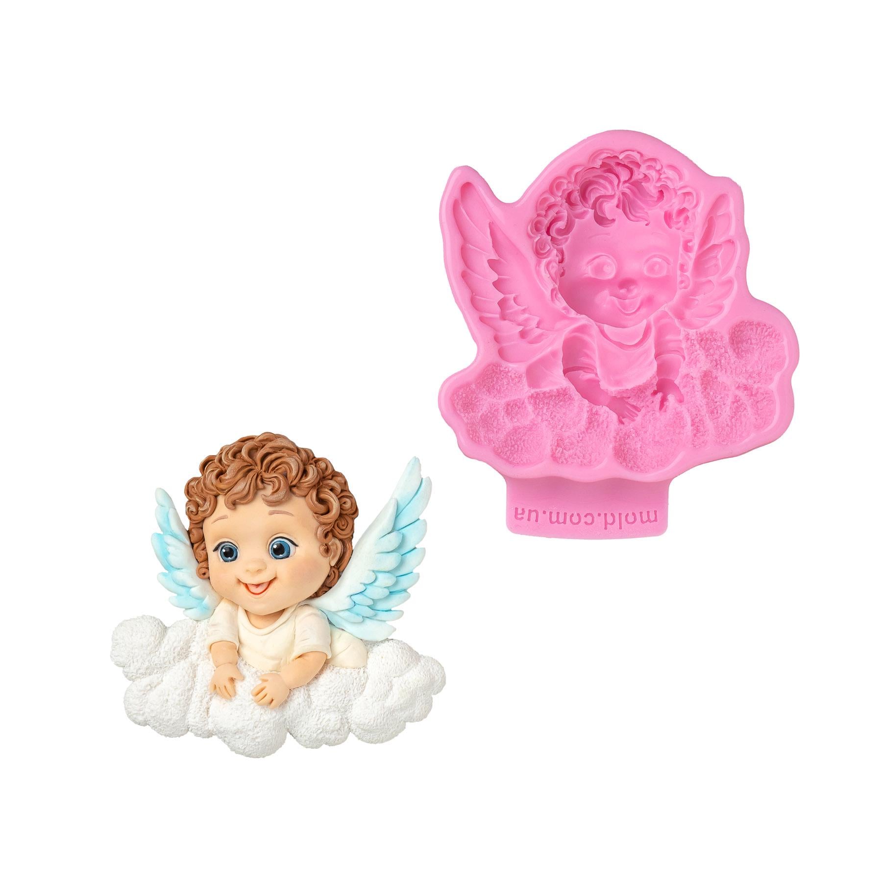 Молд силиконовый Ангелочек на облаке 2д (11113)