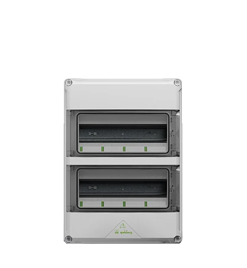 Щит модульный AK 24 24 модуля с пружинной PE/N клеммой и аксессуарами IP65 290х407х124 мм (sp73442401)
