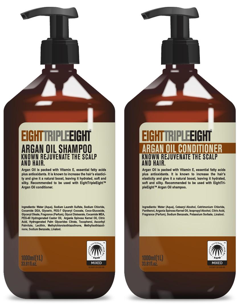 Набор для омоложения волос Eight Triple Eight Argan Oil 1000 мл + 1000 мл (E-00366N)