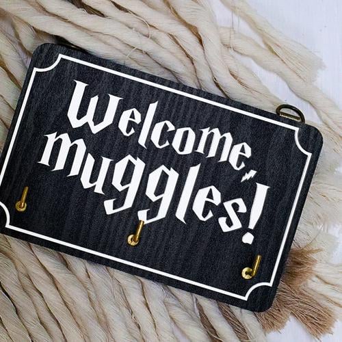 Ключниця настінна "Welcome, muggles!" Гарри Поттер 10x15 см (KEDL_21S023)