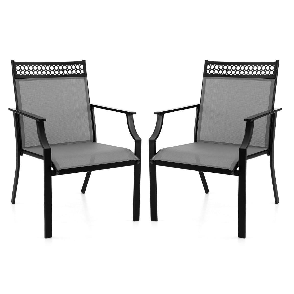 Стул садовый 61x66x90 см Серый (COSTWAY-01117) Стул садовый 61x66x90 см Серый (COSTWAY-01117)